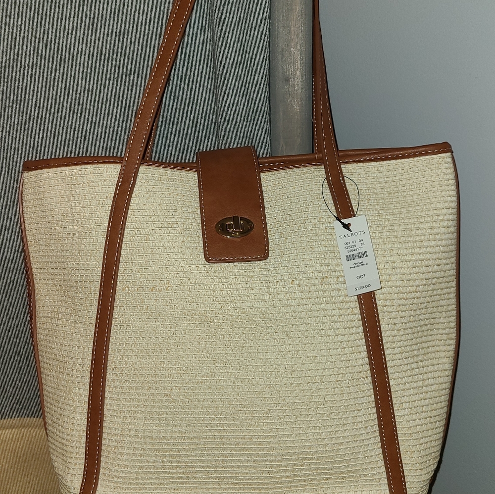 Brand new Straw Talbots Tote never used